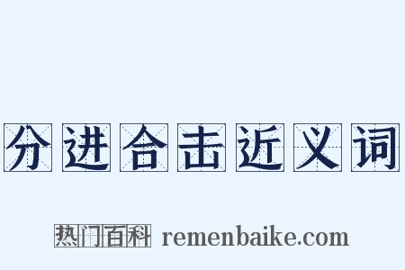 分进合击近义词是什么意思的图片